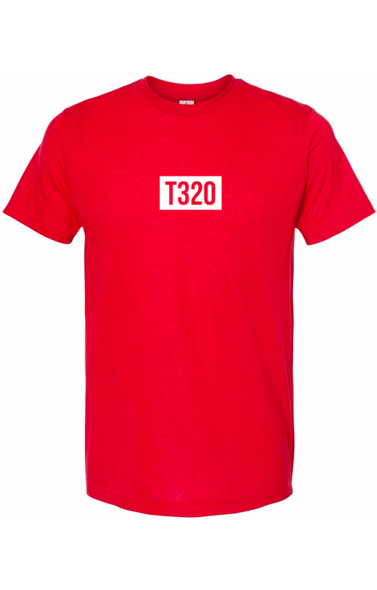 Troop 320 Activity Uniform T-shirt, Bright red performance t-shirt, T320 on front chest, moisture wicking, odor resistant