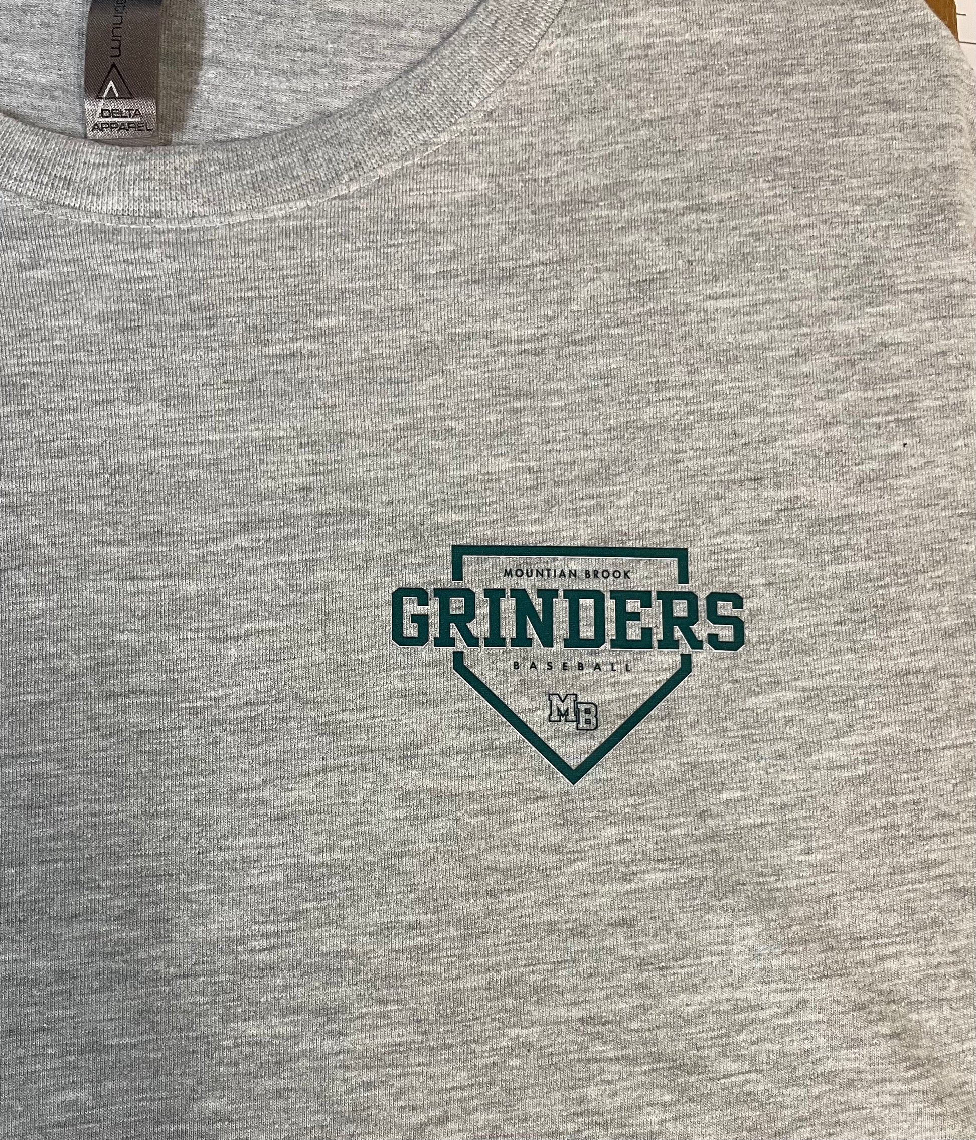 Platinum Label, Grinder Baseball, Mtn Brook, Left Chest logo, Team Green Grinders