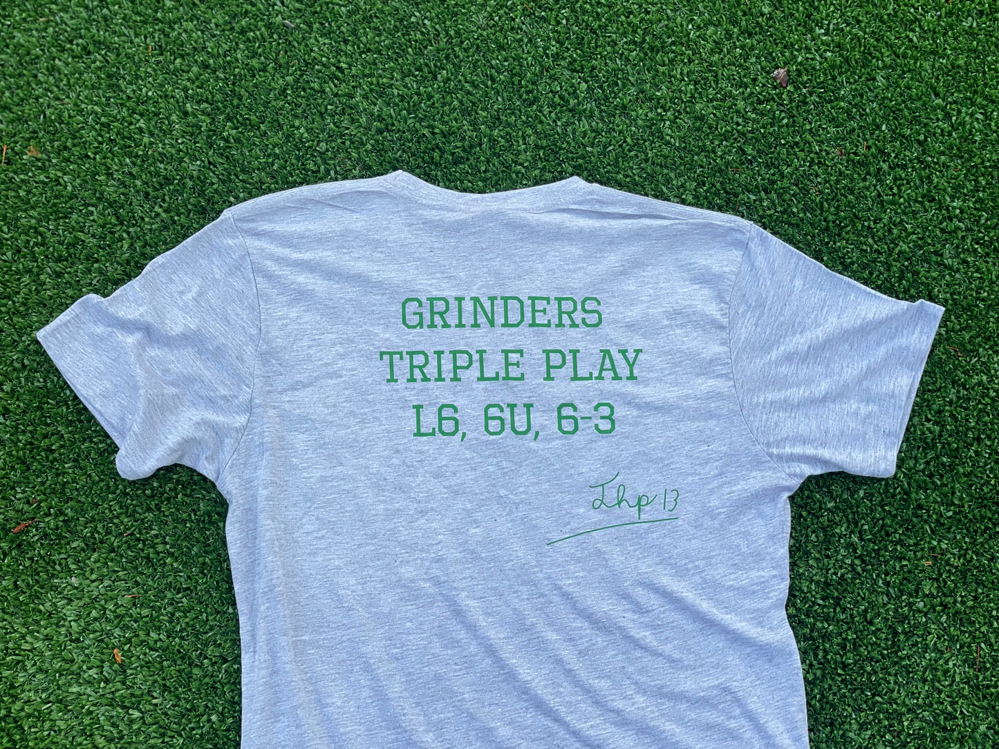 Grinder Triple Play, Triple Play T-shirt, Grinders Triple Play, Joe P Triple Play, #13, Short Stop T-shirt