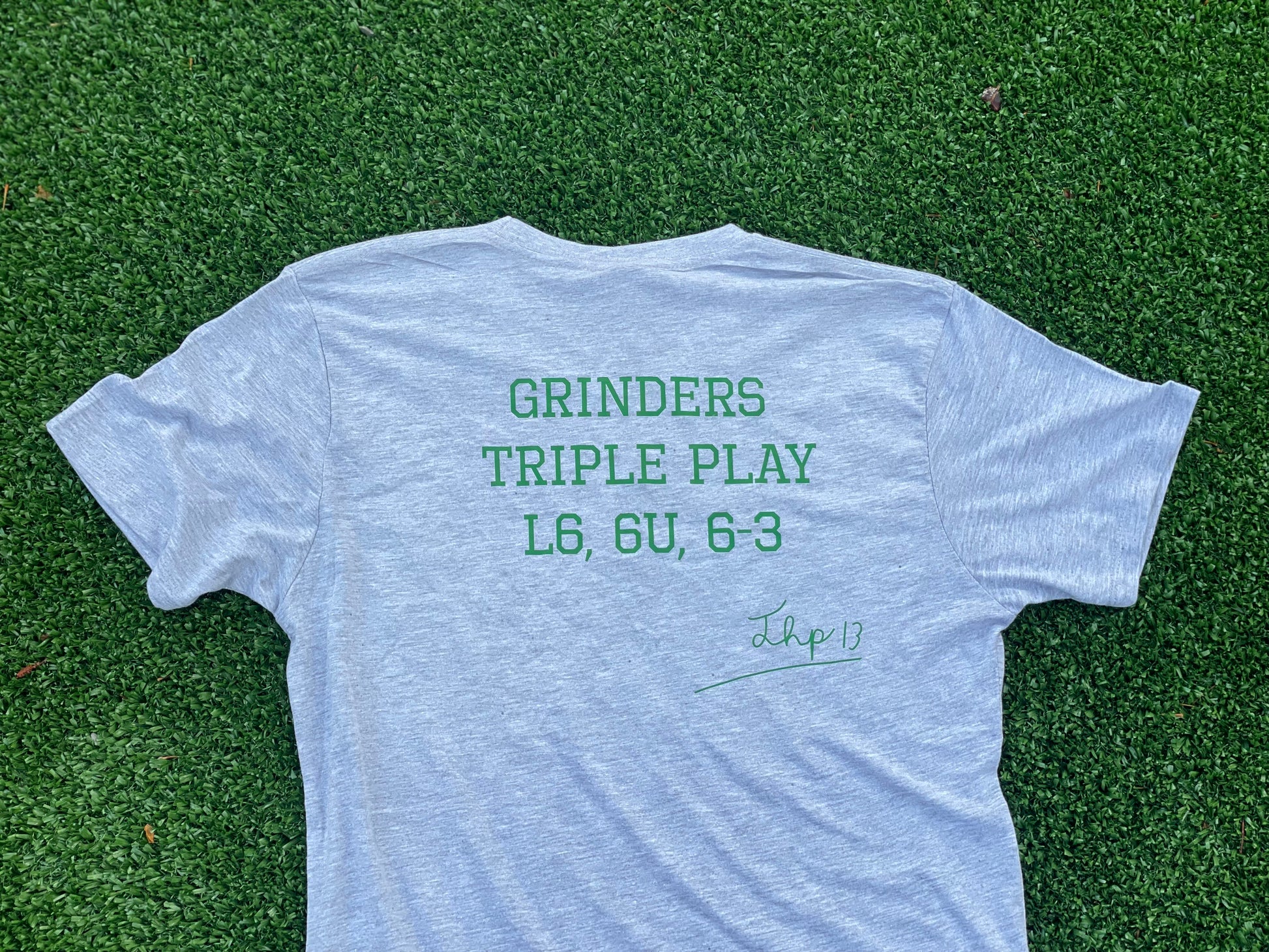 Grinder Triple Play, Triple Play T-shirt, Grinders Triple Play, Joe P Triple Play, #13, Short Stop T-shirt