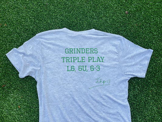 Grinder Triple Play, Triple Play T-shirt, Grinders Triple Play, Joe P Triple Play, #13, Short Stop T-shirt